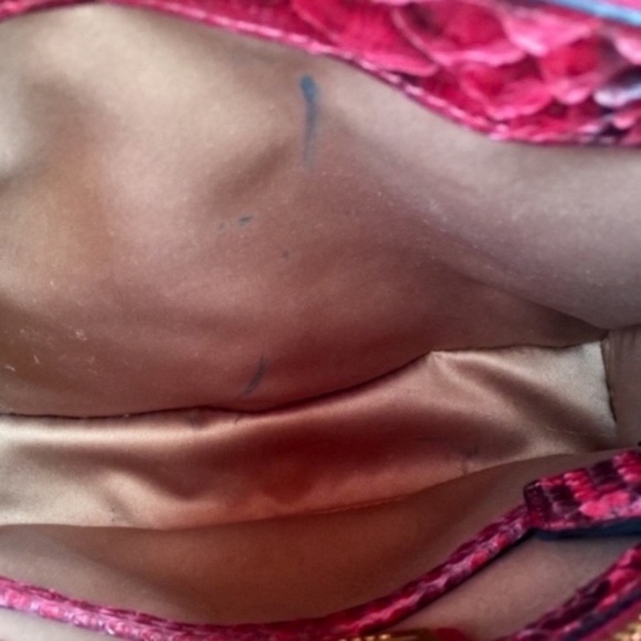 Michael Kors Collection Python Casey Satchel With Pom - Picture 7 of 8